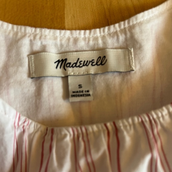Madewell Rose Stripe Cold-Shoulder Dress Small *EUC* - Picture 7 of 8
